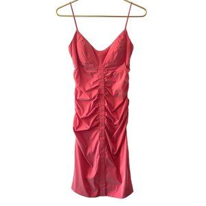 1990’s Nicole Miller Iridescent Mermaid Pink Ruched Mini Dress
